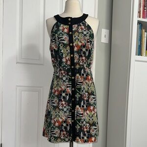Floral Button-Down Halter Dress